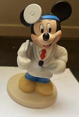 VINTAGE DISNEY Doctor Mickey Mouse Stethoscope Porcelain Figurine Sri Lanka • $19.99