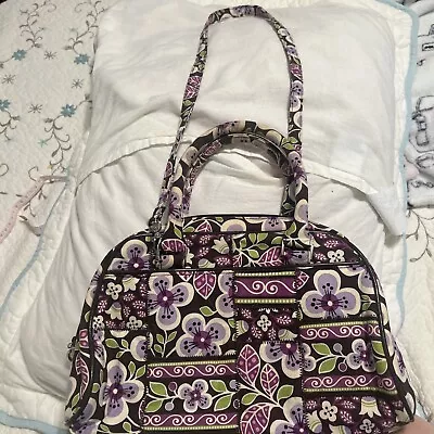 Vera Bradley Plum Petals (2011 - Retired) Shoulder Bag 11x8 W/  Detachable Strap • $20