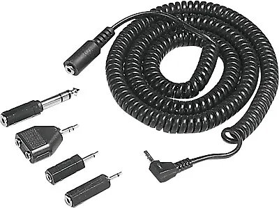 6m Stretched Coiled Headphone Lead Extension Kit With Adaptor & Connectors • £5.99