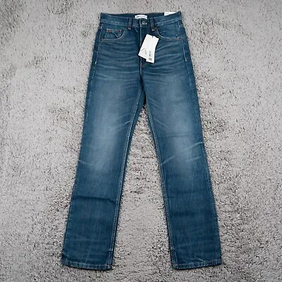 Zara Jeans Women Size 2 Medium Wash Blue Straight Fit High Rise NWT 28x30.5 • $19.95