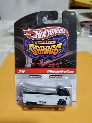 Hot Wheels Phil's Garage #37/39 Volkswagen Drag Truck White Metal Real Riders • $8.99