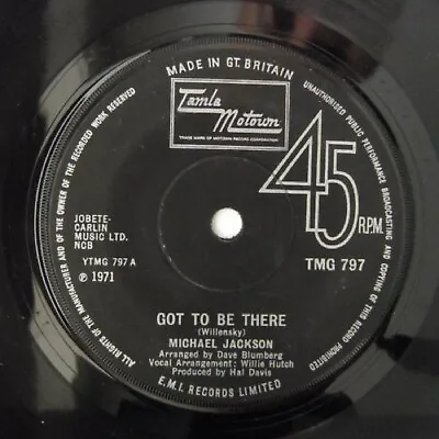 Michael Jackson 'got To Be There' Vinyl 7  Single (tmg 797) • £1.99