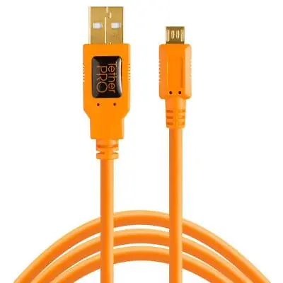 Tether Tools TetherPro 15' USB 2.0 A Male To Micro-B 5 Pin Cable Orange • $39.99