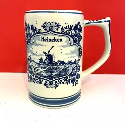$14.39 • Buy Heineken ~ Mug/Stein ~ Handscreened Delftblue ~ Holland ~ Dutch ~ Windmill