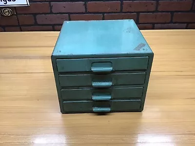 Vintage Steel 4 Drawer Small Parts Storage Cabinet 42 Compartments 10x10x8-1/4” • $74.99