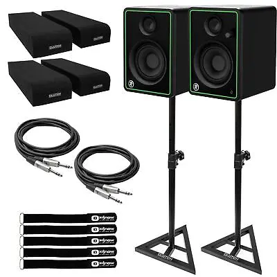 Mackie CR4-X 4  Active Powered Multimedia Studio Monitor Speakers Pair W Stands • $203.40