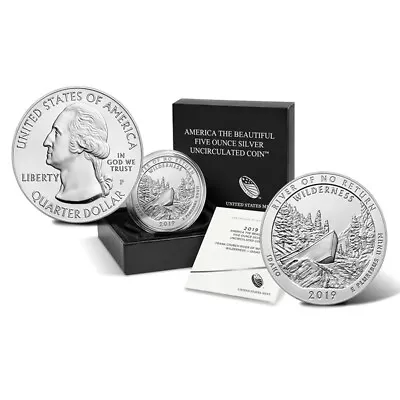 2019-P 5 Oz Silver America The Beautiful Quarter Frank Church River #120 • $199