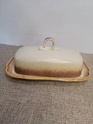 Mikasa 1/4 LB 8  Covered Butter Dish With Lid Whole Wheat E 8000 Made In Japan • $24.95