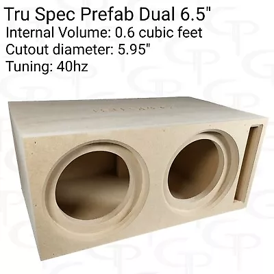 TRU SPEC Prefab Dual 6.5  Ported Subwoofer Enclosure Sub Box Vented High Output • $159.99