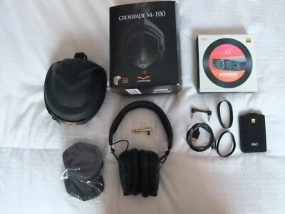 $199.99 • Buy V-MODA Crossfade M-100 Over-Ear Headphones - Black With Fiio Headphone Amplifier