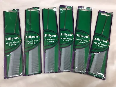 Lot Of 6 New Scalpmaster Silicon Metal Tail Micro Fiber Combs Free Shipping • $14.95