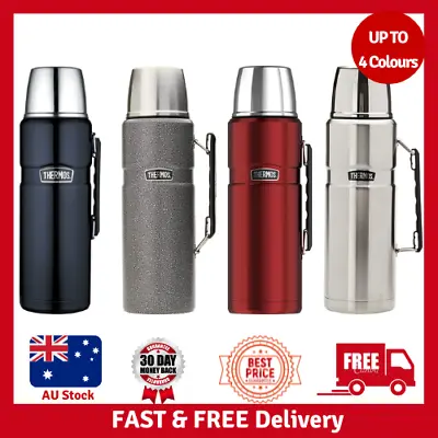 New THERMOS Stainless King S/Steel Vacuum Insulated Flask 2.0 Litre Genuine • $76.98