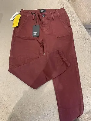 J Brand Women’s Maroon Red Cargo Jeans With Cuffed Bottoms  Tags Waist 27 • $50.52