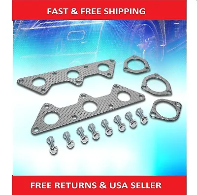 Manifold Exhaust Headers Gaskets With Bolts Fits 2000-05 Mitsubishi Eclipse New • $28.49