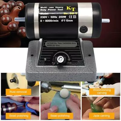 Jewelry Polisher Rock Lathe Bench Buffing Wheel Machine W/ Tapered Spindles 110V • $102.28