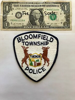 Bloomfield Michigan Police Patch Un-sewn Great Condition   • $10.75