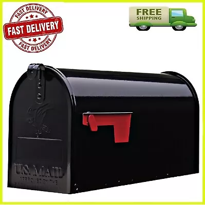 New- Gibraltar Mailboxes Classic Medium Steel Post Mount Mailbox BlackOpens • $17.95