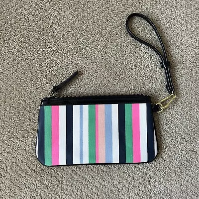 Women's Wallet Wristlet Striped Summer Wrist Strap Cards Merona Purse Bag • $9.79