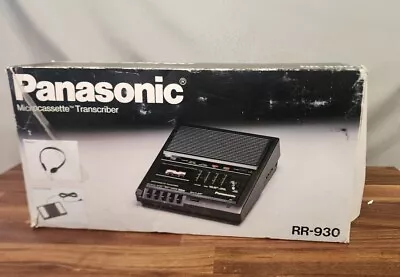 Panasonic Microcassette Transcriber Recorder RR-930 Black Tested W/ Footswitch • $99