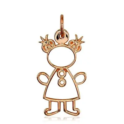 Large Cookie Cutter Girl Charm For Mom Grandma In 18k Pink Gold • $378