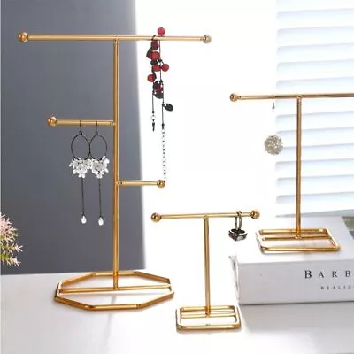 Jewelry Display Stand T-shape Earring Necklace Rack Tabletop Holder Organizer UK • £7.39