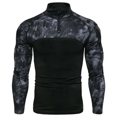 Men Army Combat Tactical T Shirt Military Camouflage Long Sleeve Camo • $29.99