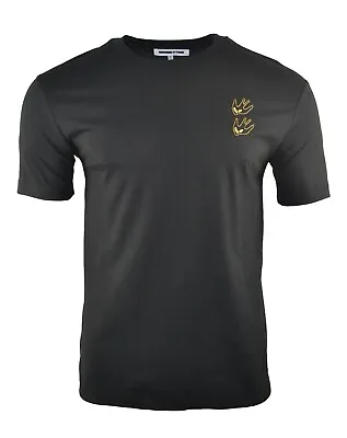 £64.99 • Buy Mcq Embroidered Chest Logo Double Swallow Bird T-shirt Black Alexander Mcqueen