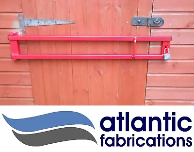 Heavy Duty Security Door Bar 1100mm Red/ Black  Shed  Garage ( SB1100 ) • £39