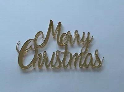 £6 • Buy Merry Christmas Acrylic Cake Charm Cupcake Topper