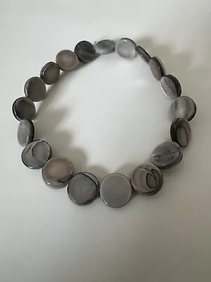 RARE New Elk Mother Of Pearl Stones Beads Stackable Bracelet • $16.09