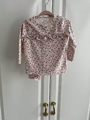 Baby Girl Aged 9-12 Months Pink Rose Pyjamas From Next  • £1.50