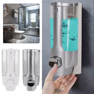£5.65 • Buy Wall Mounted Soap Dispenser Liquid Bathroom Hand Soap Shower Gel Shampoo Dispens