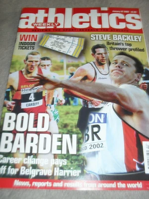 £0.99 • Buy Athletics Weekly Issue January 22 2003 Steve Backley