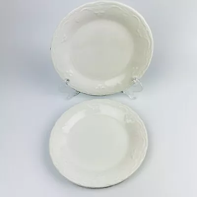 Tabletops Unlimited Lifestyles Versailles White 8” Salad Plate Set Of 2 Dishes • $14.39