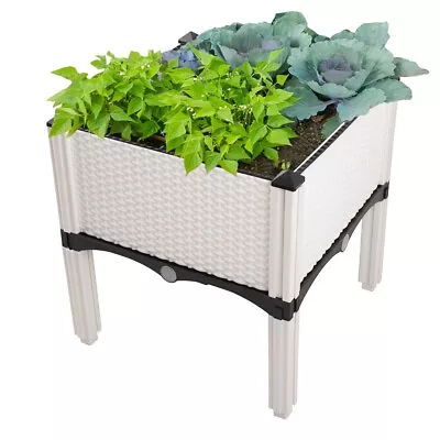 Modern Home Raised Planter Kit -Stackable Modular Flower/Garden Bed Kit-OPEN BOX • £31.31