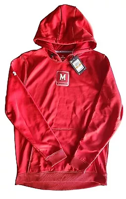 UNDER ARMOUR Loose Fit Maryland University Terps Men's L/S Hoodie - Red - NEW  • $39.97