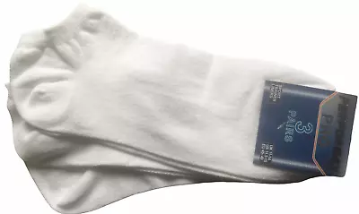 £3.65 • Buy 3  Pairs Of Mens Big Foot Trainer Socks Black White Size 11-14 Sport Feet