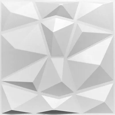 £3.90 • Buy Single 3D Wall Panel PVC 50cm Decorative Ceiling Tiles Wallpaper Diamond White