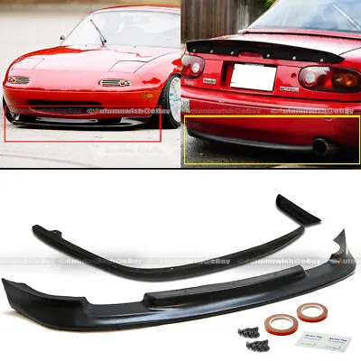 For 90-97 Miata MX-5 GV Style PU Front & Rear Bumper Chin Lip Body Kit Combo • $98.99