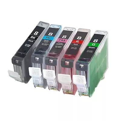 Compatible NON-OEM CLI-8 5-Set Ink Cartridges 0620B027 For Canon Pro 9000 • £12