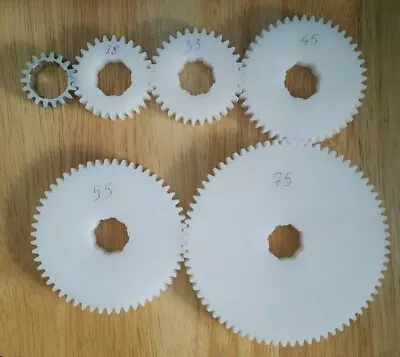 18T 28T 33T 45T 55T 75T  Colchester Bantam Mk1 Set Of Delrin Change Gears • £90