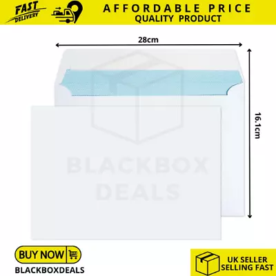 £0.99 • Buy Quality Plain White Envelopes Letters - Strong Self Seal - A5/C5 Letter Size UK