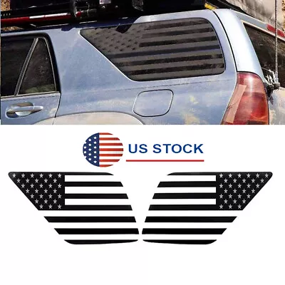 For 2003-2009 Toyota 4RUNNER American Flag Window Decal Stickers Matte Black USA • $23.39