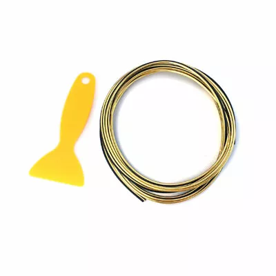 Gold Car Interior Door Gap Edge Line Molding Trim Strip Decorate Trims 5M*4mm  • $3.35