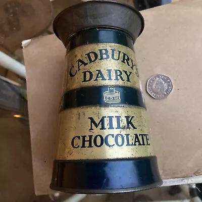 Rare Antique 20s/30 Vintage Cadbury’s Dairy Milk Chocolate Milk Churn Tin 142mm • £58