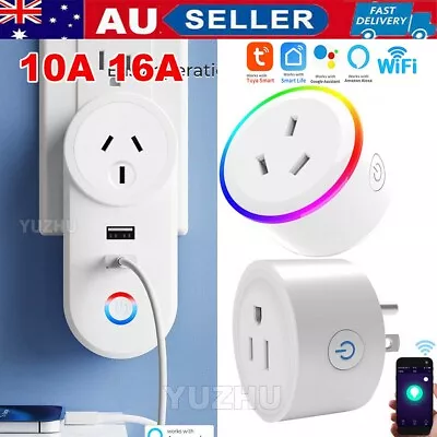 10A 16A Zigbee Tuya WiFi Smart Plug Outlets Switch Socket For Alexa Google Home • $21.84