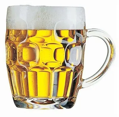 2x Dimpled Beer Tankard Britannia HALF Pint Glass • £6.36