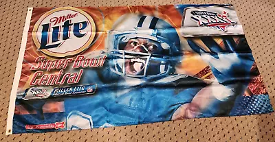 NIP '02 Miller Brewing PatriotsRams Super Bowl 36 Miller Lite Beer Banner 34x60 • $64.95