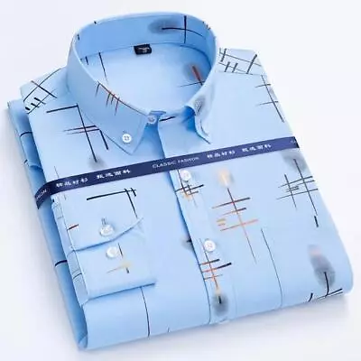 Mens Dress Shirts Long Sleeves Business Formal Button Non Iron Casual Shirts Top • $16.49