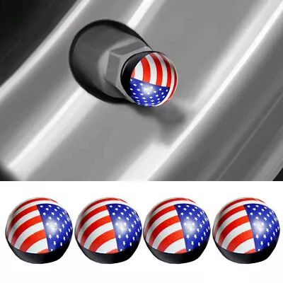 4Pcs American USA Flag Ball Tire/Wheel Stem Air Valve Caps Car Parts Accessories • $5.38